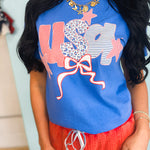 Americana USA Patchwork Graphic Tee - Flo Blue - Lace and Grace Boutique