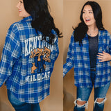 Kentucky Wildcats Flannel - Royal Blue/Grey