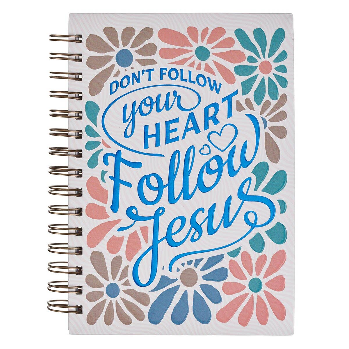 Follow Jesus Spiral Journal - Floral Coral - Lace and Grace Boutique