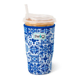 Swig Indigo Tiles Iced Cup Coolie - Large