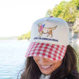 Living The American Dream Gingham Hat - Lace and Grace Boutique
