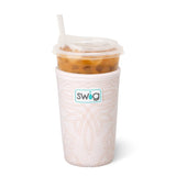 Swig Saddle Stitch Cream Iced Cup Coolie - Medium
