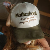 Embroidered Motherhood: Raising World Changers Hat - Lace and Grace Boutique