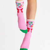 Merry & Bright Cozy Socks - Pink