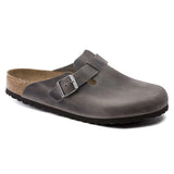 Birkenstock Boston Soft Footbed Oiled Leather Clogs - Iron
