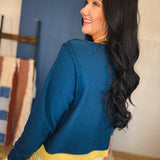 Summer Night Boat Neck Sweater Pullover - Navy - Lace and Grace Boutique