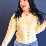 Striped Button-Up Sweater - Daisy - Lace and Grace Boutique