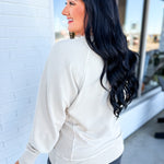 Pigment Dyed French Terry Pullover - Sand Beige - Lace and Grace Boutique