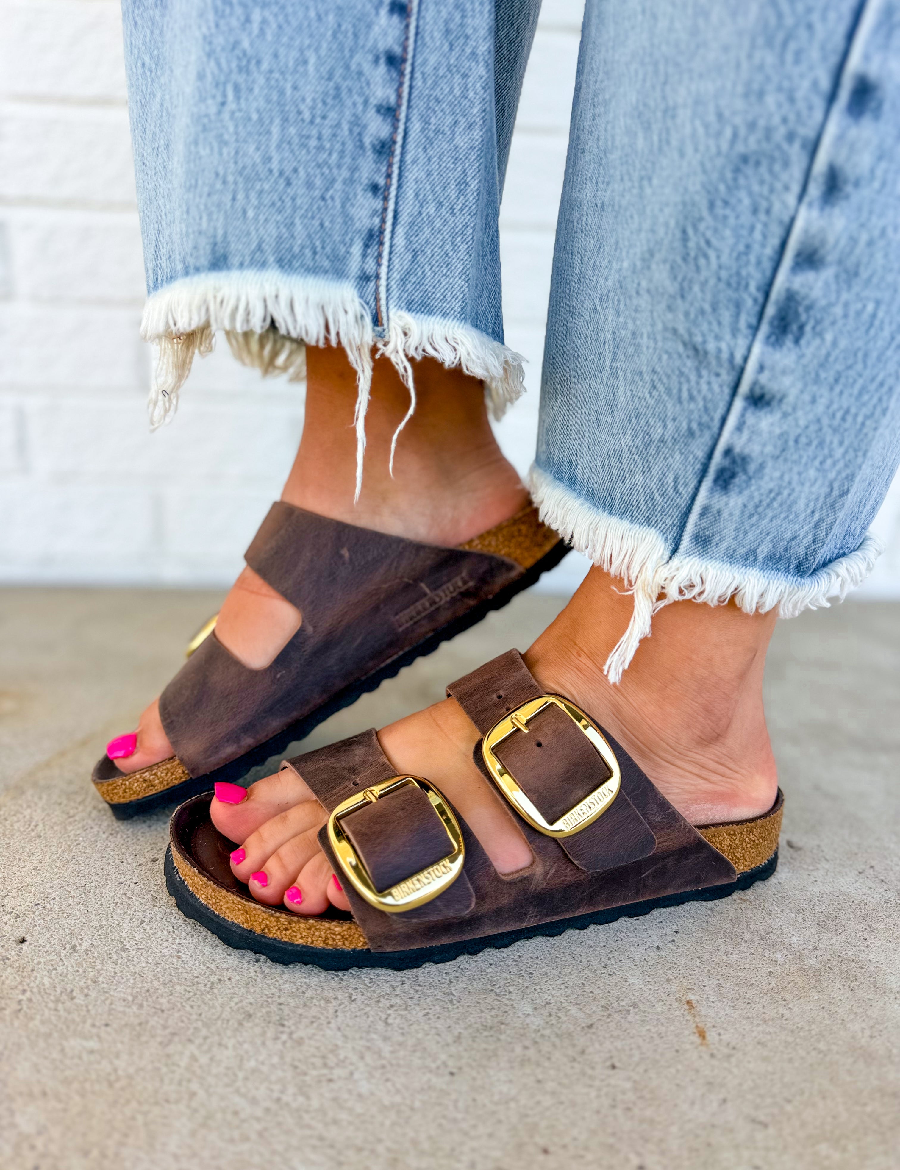 Birkenstock Arizona Big Buckle Oiled Leather Sandal - Habana - Lace and Grace Boutique