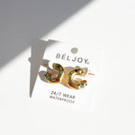 Colorful Crystal Detail Hoop Earrings - Lace and Grace Boutique