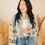 Made For This Granny Square Denim Jacket