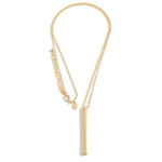 Talk Soon Bar Necklace - Gold - Lace and Grace Boutique