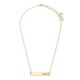 Mama Bar Pendant Necklace - Gold