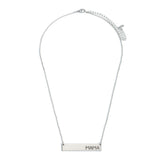 Mama Bar Pendant Necklace - Silver