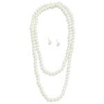 Long Pearl Necklace & Earring Set - Lace and Grace Boutique