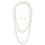 Long Pearl Necklace & Earring Set - Lace and Grace Boutique