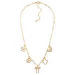 Paperclip Chain Girly Charms Necklace - Lace and Grace Boutique