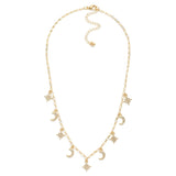 Moon & Star Charm Necklace - Lace and Grace Boutique