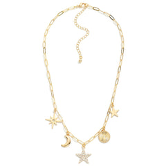 Paperclip Chain Link Charm Necklace - Lace and Grace Boutique