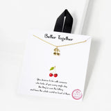 Dainty Pendant Cherry Pendant Necklace - Lace and Grace Boutique