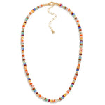 Beaded Stone Candy Necklace - Multicolor - Lace and Grace Boutique