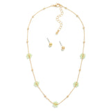 Dainty Flower Necklace - Mint - Lace and Grace Boutique