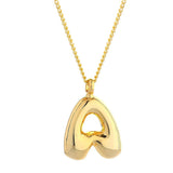 Chunky Gold Initial Pendant Necklace