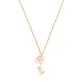 Iris Flower Pendant Necklace