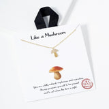 Dainty Mushroom Pendant Necklace
