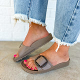 Birkenstock Madrid Big Buckle EVA Sandal - Gray Taupe