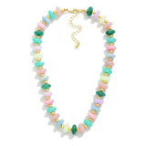 Candy Stone & Ball Chain Beaded Necklace - Lace and Grace Boutique