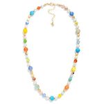 Stone & Pearl Beaded Necklace - Light Multi - Lace and Grace Boutique