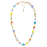Stone & Pearl Beaded Necklace - Light Multi - Lace and Grace Boutique