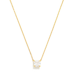 Dainty Crystal Pendant Chain Link Necklace - Lace and Grace Boutique