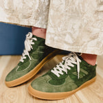 Scottie Suede Sneaker - Green - Lace and Grace Boutique