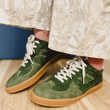Scottie Suede Sneaker - Green - Lace and Grace Boutique