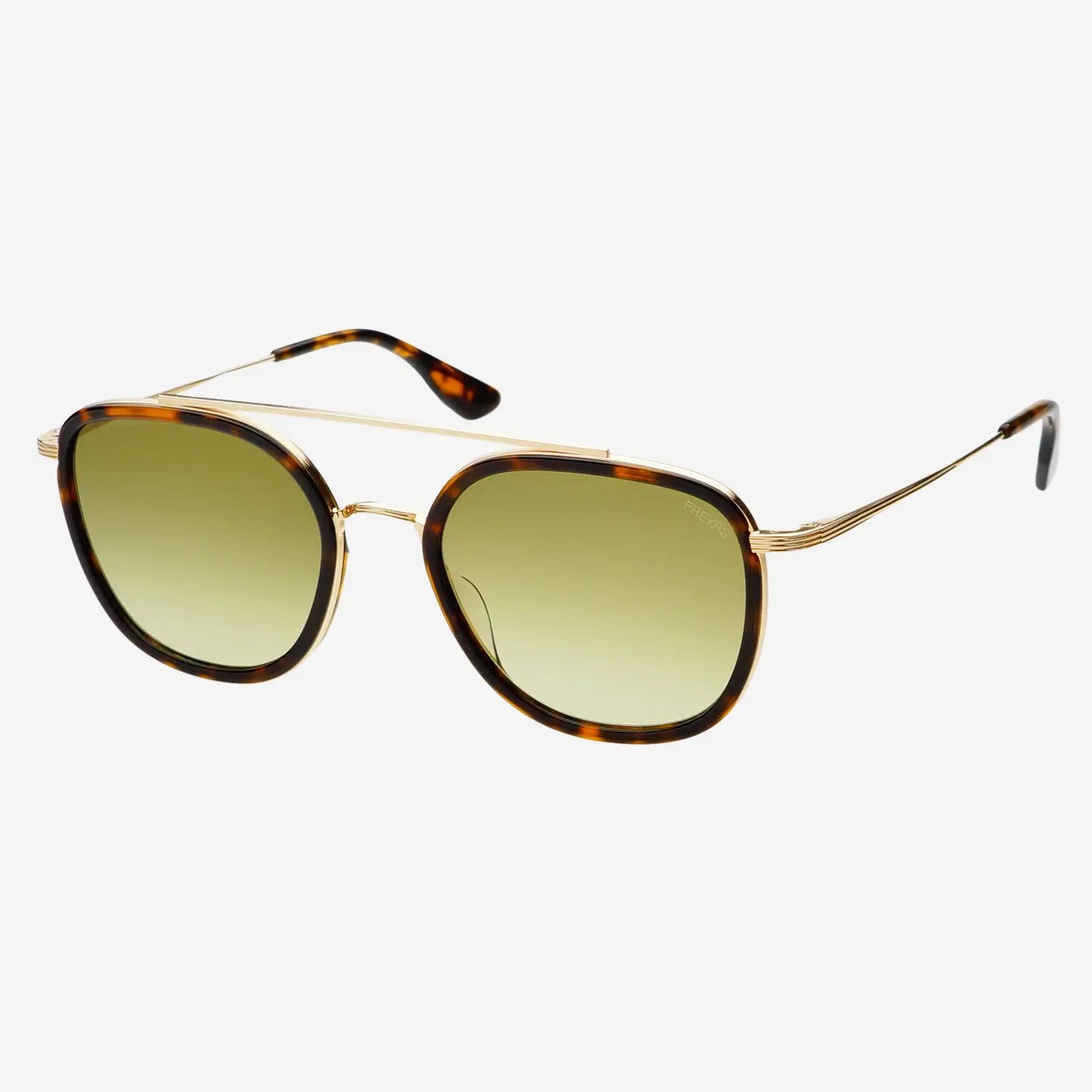 FREYRS Weston Acetate Round Unisex Sunglasses - Tortoise/Fade Green - Lace and Grace Boutique