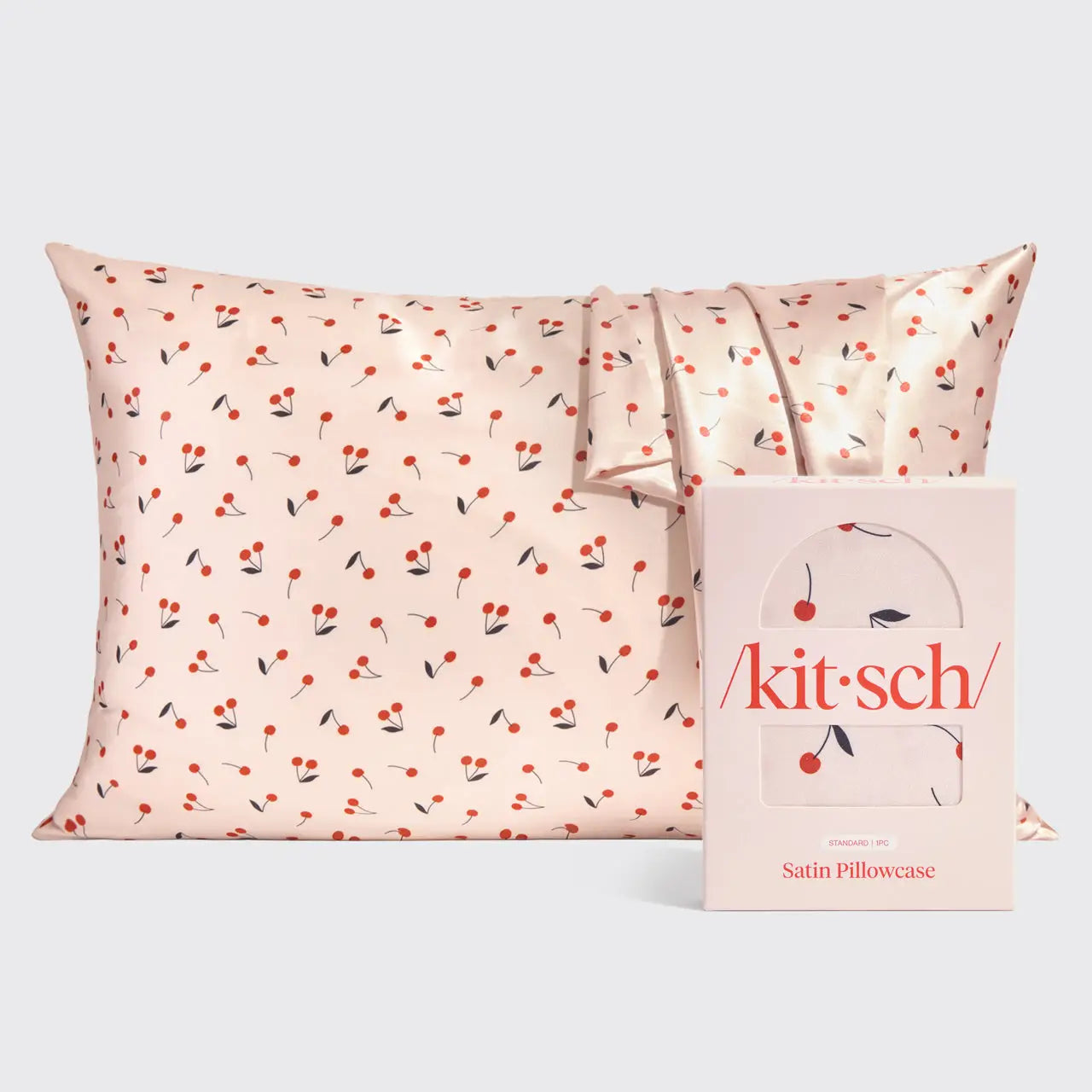 Kitsch Satin Pillowcase - Cherry Print - Lace and Grace Boutique