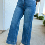 Mica High Rise Wide Leg Panel Denim Jeans - Medium - Lace and Grace Boutique
