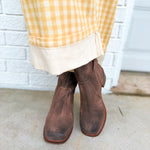 Roan by BedStu Notice Ankle Boot - Grey Suede Rust BFS - Lace and Grace Boutique