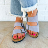 Birkenstock Arizona Suede Leather Sandal - Lavender Sky