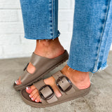 Birkenstock Arizona Big Buckle EVA Sandal - Gray Taupe