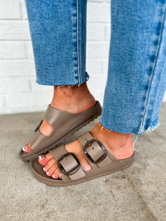 Birkenstock Arizona Big Buckle EVA Sandal - Gray Taupe - Lace and Grace Boutique