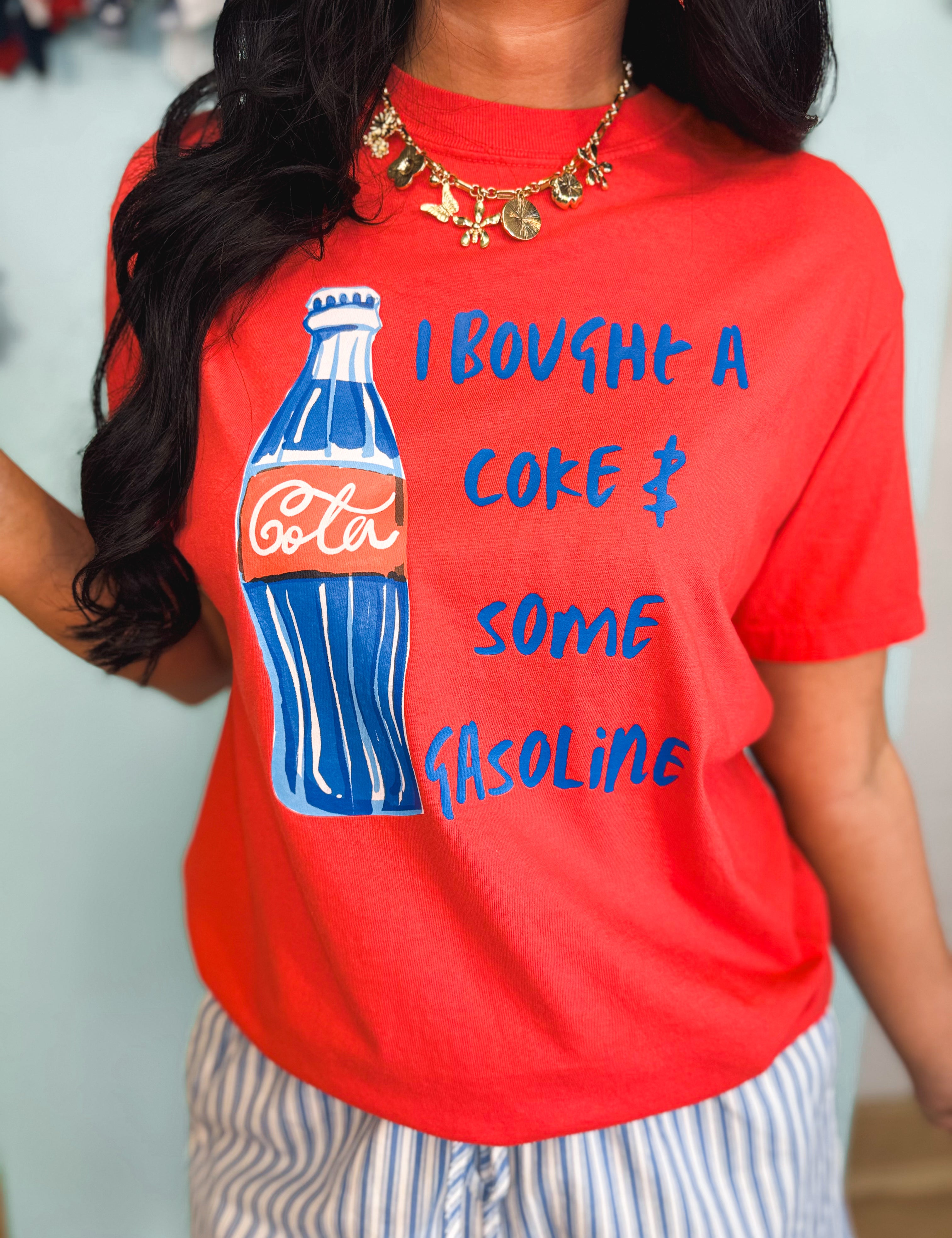Bought A Coke Tee - Paprika Red - Lace and Grace Boutique