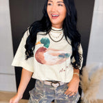 Mallard Duck Oversized T-Shirt - Cream - Lace and Grace Boutique