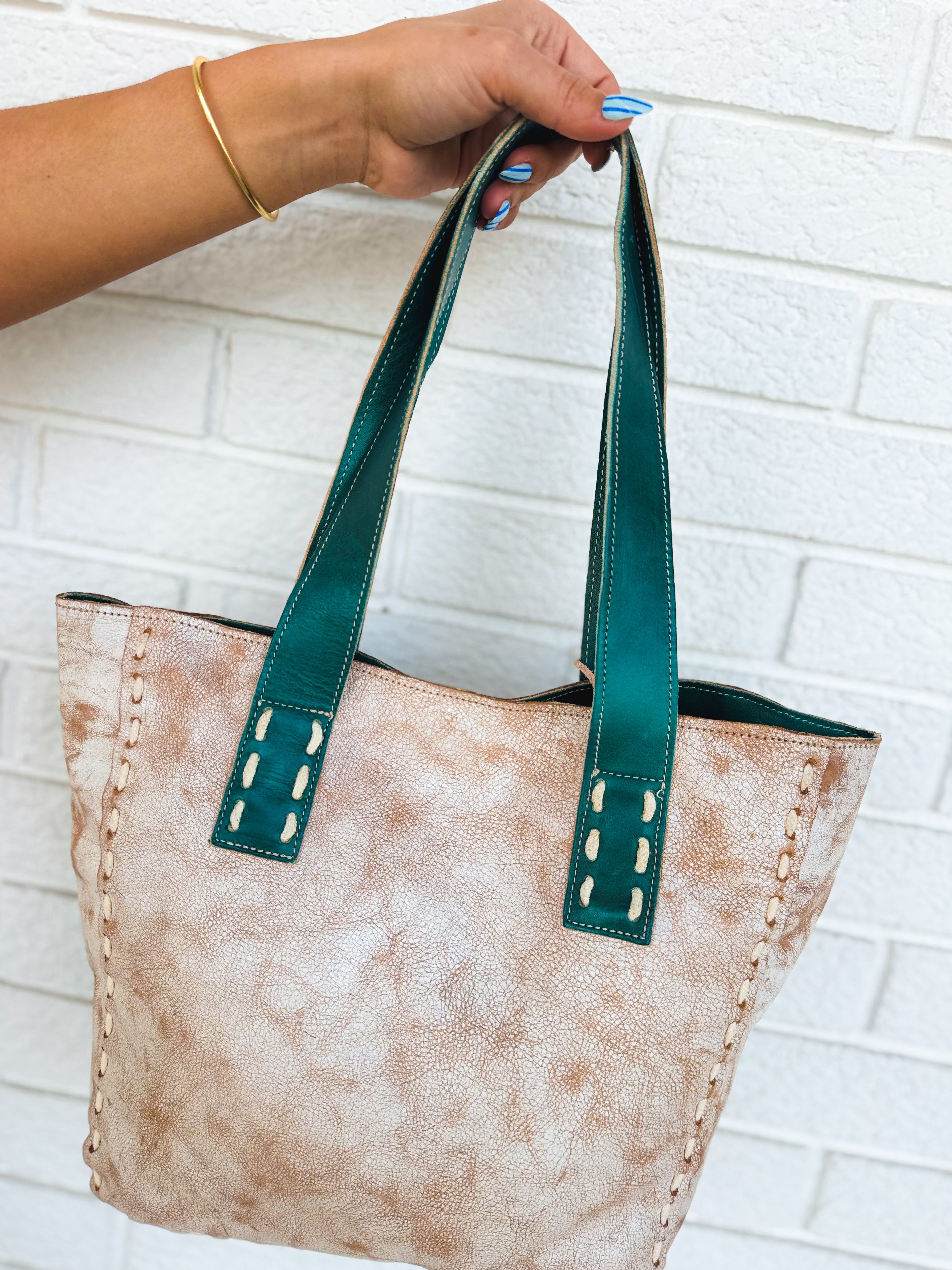 BedStu Stevie Tote Bag - Nectar Lux Arctic Teal Rustic - Lace and Grace Boutique