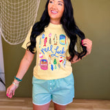 Reel Lucky Graphic Tee - Butter - Lace and Grace Boutique