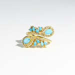 Aqua Bloom Ring - Lace and Grace Boutique