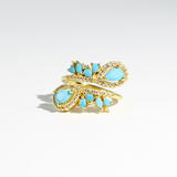 Aqua Bloom Ring - Lace and Grace Boutique