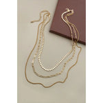 Triple Layered Gold Necklace - Lace and Grace Boutique